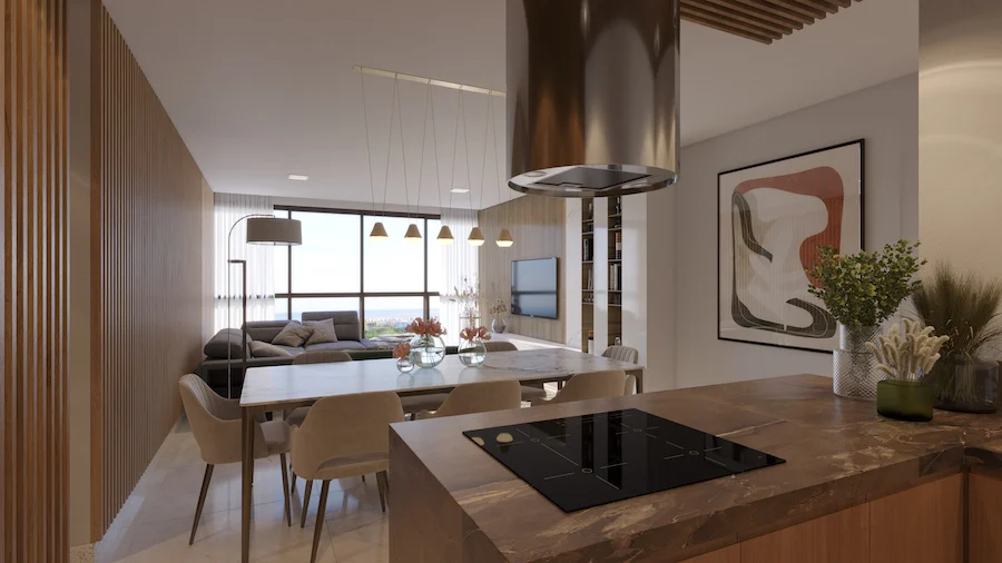 Detalhe-da-sala-com-cozinha-gourmet